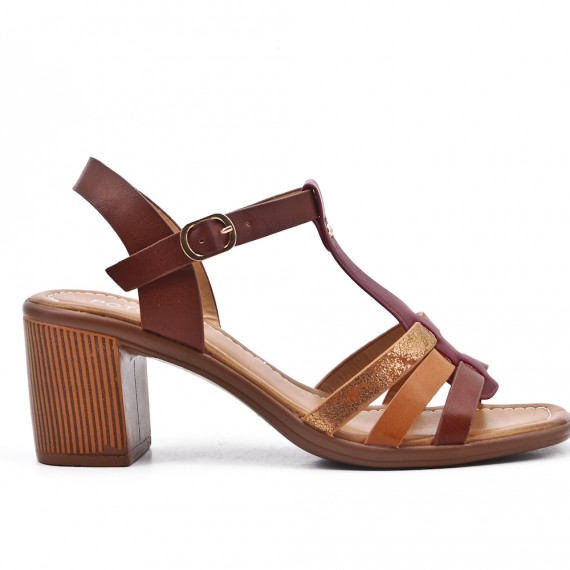 Sandale à Talon Marron | Online www.cremascota.com