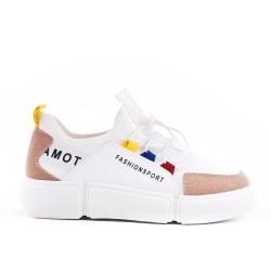 Multicolored lace-up basket