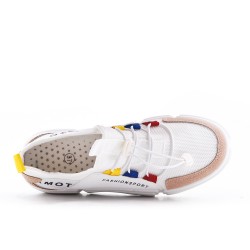 Multicolored lace-up basket