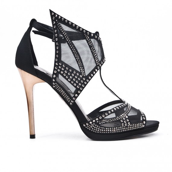 sandales talon argenté femme