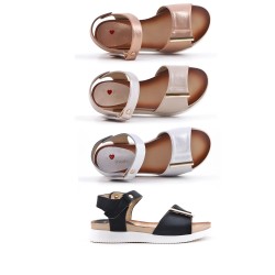 Sandale fille en simili cuir
