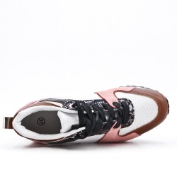 Multicolored lace-up basket 
