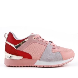 Multicolored lace-up basket 