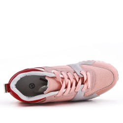 Multicolored lace-up basket 