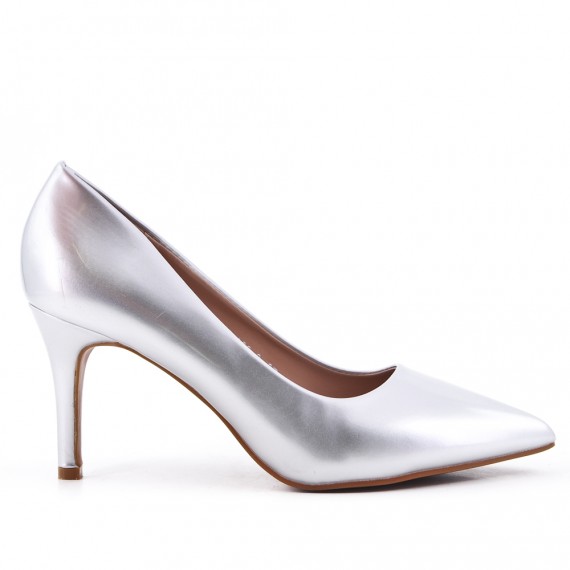escarpin noir et argent