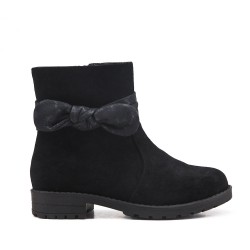 Black girl boot with bow 