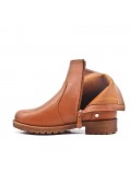 Bottine fille camel en simili cuir 