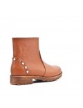 Bottine fille camel en simili cuir 