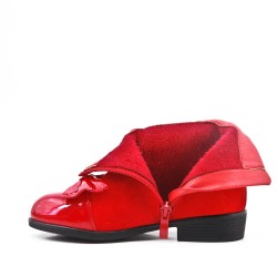 Red girl boot with bow