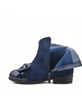 Blue girl boot with bow