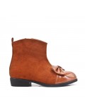 Bota chica camel con lazo