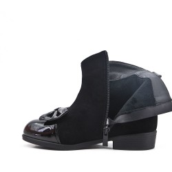 Black girl boot with bow