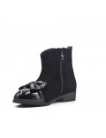 Black girl boot with bow