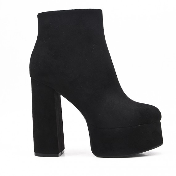 Botin Negro Tacon Plataforma Online Deals, UP TO 62% OFF | lavalldelord.com