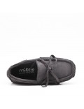 Child moccasin in gray suede faux suede