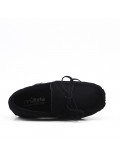 Child moccasin in black suede faux suede