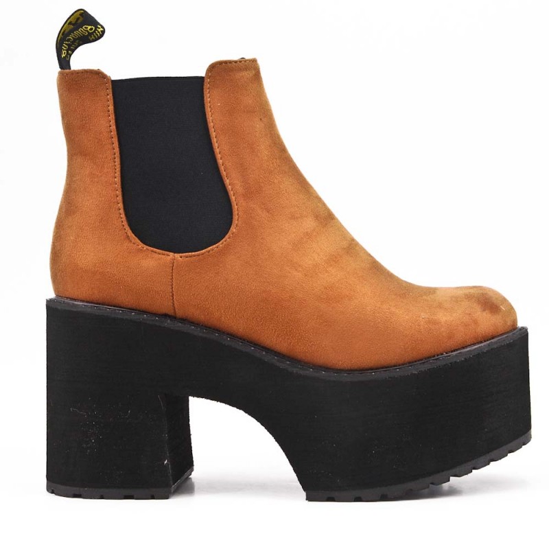 bottines noires plateforme