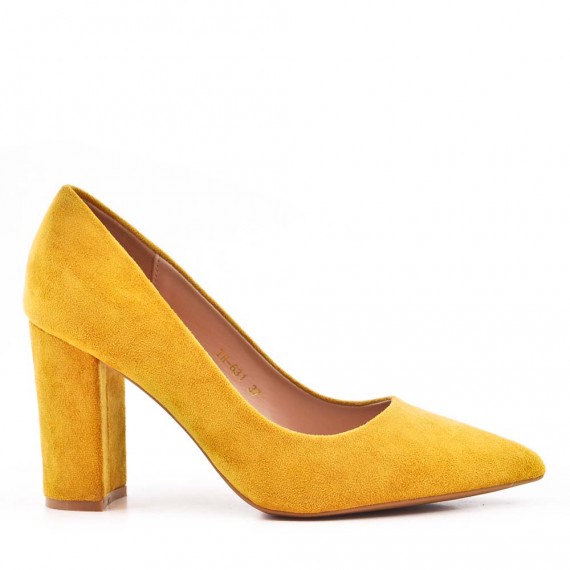 yellow pump heels