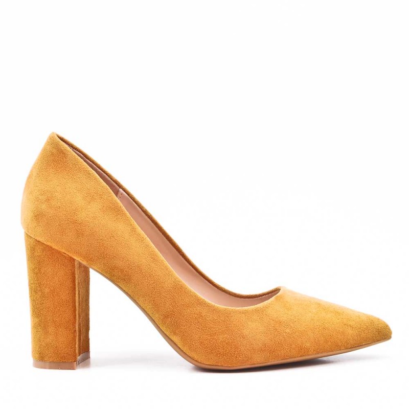 escarpins camel daim