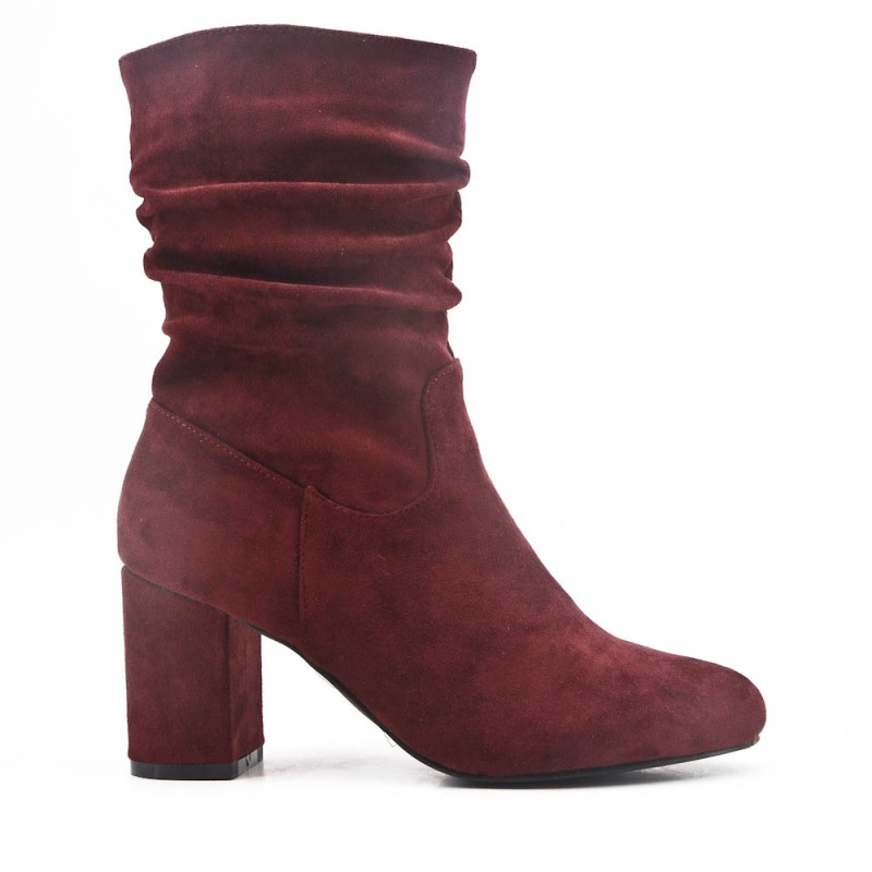 bottes bordeaux daim
