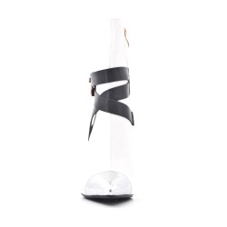 Bottine en simili cuir blanche avec talon aiguille 