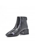 Patent leather imitation leather boot
