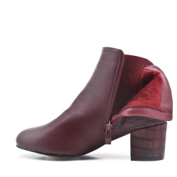 Bottine en simili cuir