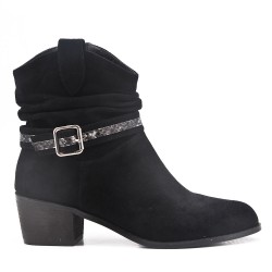 Ankle boot in faux suede