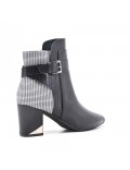 Faux leather ankle boot