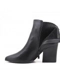 Faux leather ankle boot