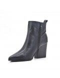 Faux leather ankle boot