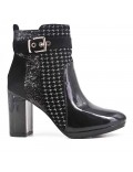 Faux leather ankle boot