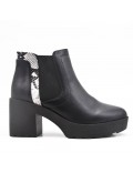 Faux leather ankle boot