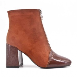 Ankle boot in faux suede