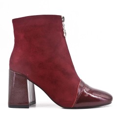 Ankle boot in faux suede