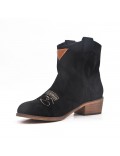 Ankle boot in faux suede