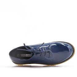 Derby faux leather lace-up