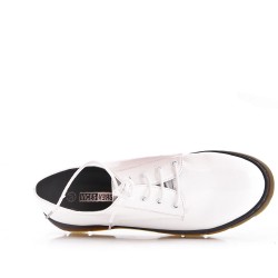 Derby faux leather lace-up