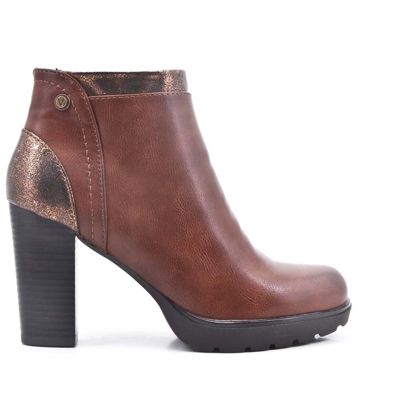 bottines cuir talon haut