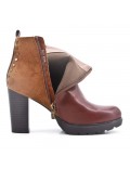 High heel leatherette ankle boots