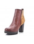 High heel leatherette ankle boots