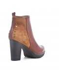 High heel leatherette ankle boots