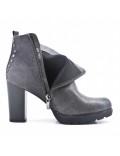 High heel leatherette ankle boots