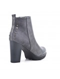 High heel leatherette ankle boots
