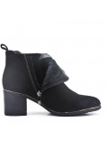 Ankle boot with faux leather