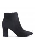 Ankle boot in faux suede with heel