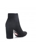 Ankle boot in faux suede with heel