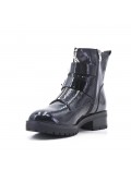 Patent leather ankle boot