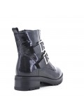 Patent leather ankle boot