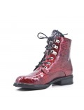 Patent leather ankle boot